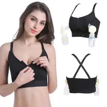 

Specific Zippered Pumping Bra Hands-free Adjustable Breast Pumps Holding And Maternity Nursing Bra For Breastfeeding Pumps