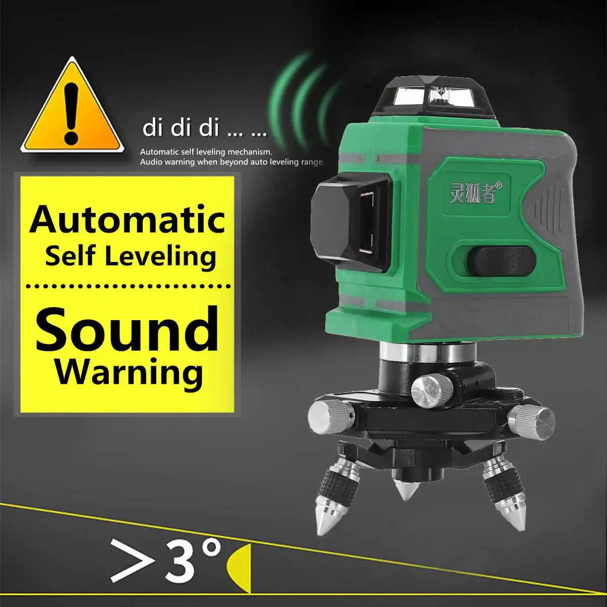 

3D 12 Line Green Light Laser Level Auto Self Leveling 360 Rotary Measure Horizontal Vertical Cross Self-Leveling 635nm Stability