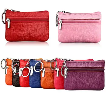 

Women Men Faux Leather Coin Card Purse Wallet Clutch Zipper Small Change Soft Bag