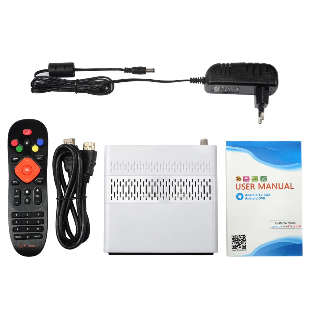 CCCAM IP tv GTMEDIA GTS спутниковый ресивер Android6.0 BOX + DVB S/S2 Smart встроенный WiFi HD 4K пульт