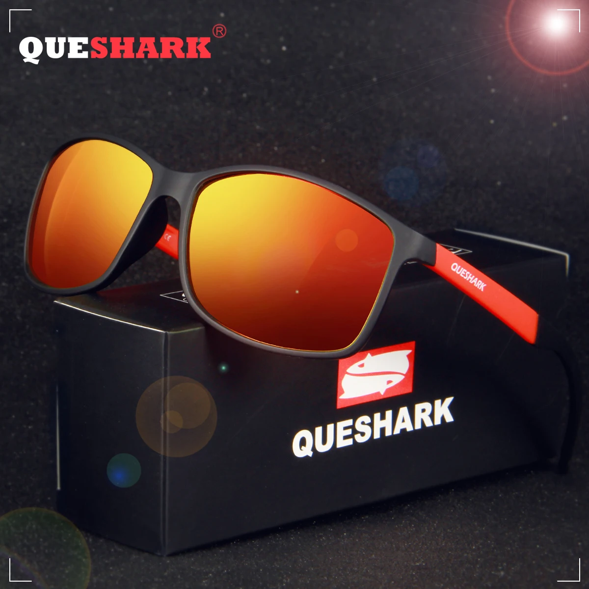 QUESHARK, ультралегкие, 14,5 г, небьющаяся оправа TR90, HD поляризационные солнцезащитные очки, очки для рыбалки, очки для мужчин и женщин, для пешего туризма, бега