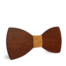 Деревянный галстук воротник цветок в европейском и американском стиле деловой галстук-бабочка темно сделанный вручную из массива дерева галстук-бабочка