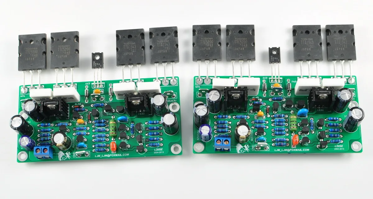 LJM L20 SE A1943 + C5200 350 Вт двухканальный B класс музыки аудио динамик усилитель DIY