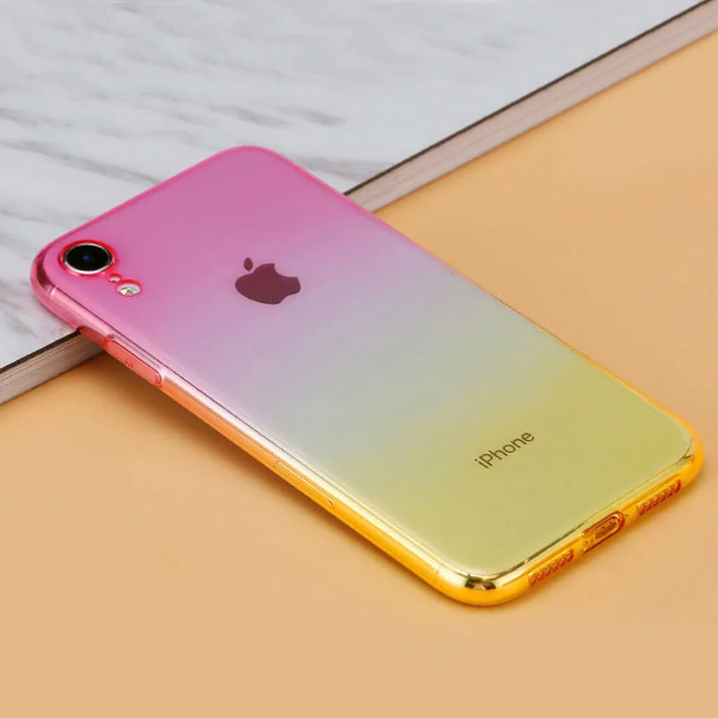 Чехол для телефона iPhone 6 S 7 8 плюс оболочки ультра тонкий прозрачный силиконовый