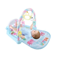 Детские вращающиеся музыкальные игры защитный коврик Ползания ковры игры Ковры детская мягкая игрушка играть рамки не включены батарея(синий и розовый