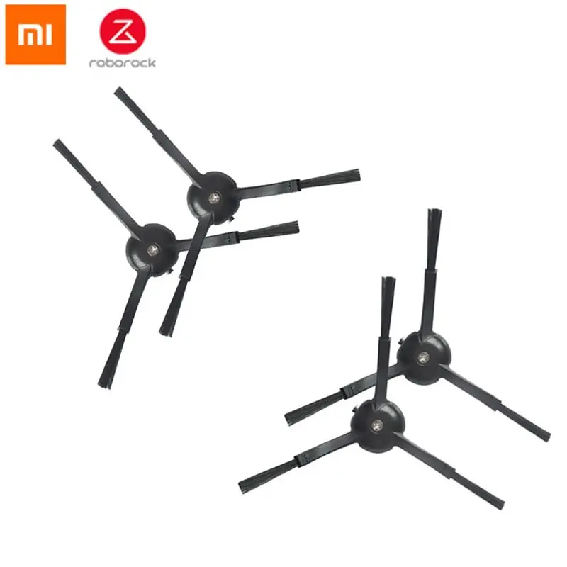 

New Roborock Black 4Pcs/2Pcs Roborock Vacuum Cleaner Side Brushes Robot Vacuum Cleaner Parts Accessories