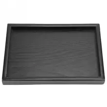 Чай лоток прямоугольник Форма твердой древесины Чай закуска для кофе-брейка Еда еды поднос пластины подносы для ресторанов китайский поднос для подачи чая набор