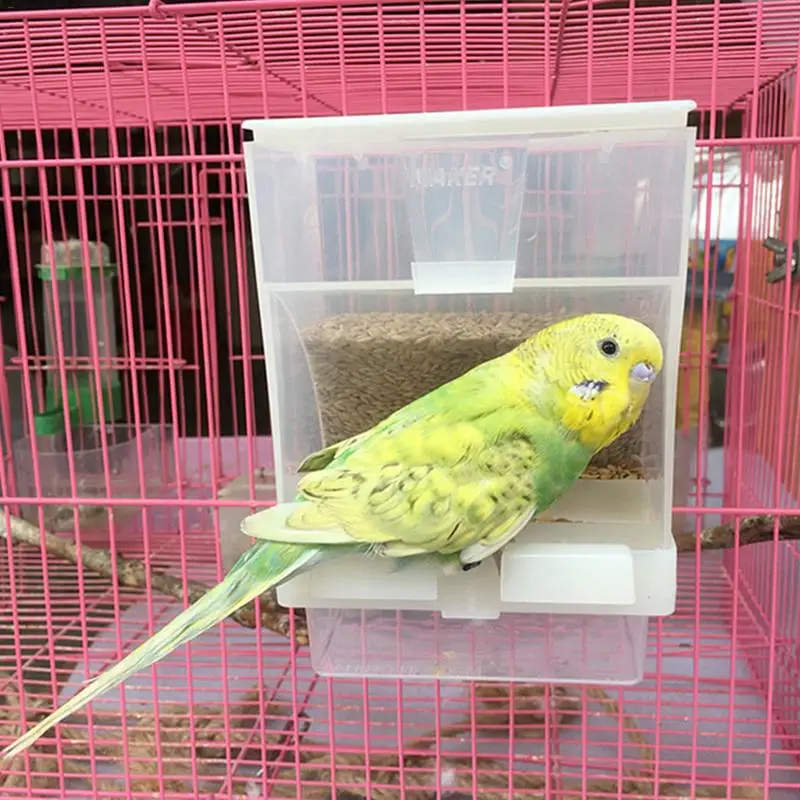 

Parrot Automatic Bird Feeder Anti-Spreading Box Bird Food Box Automatic Pet Feeders Sprinkled