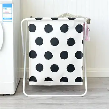 

Large Foldable Laundry Bag Cotton and Linen Clothing Storage Laundry Basket Bathroom Organizer Household Supplies (Big Dot)