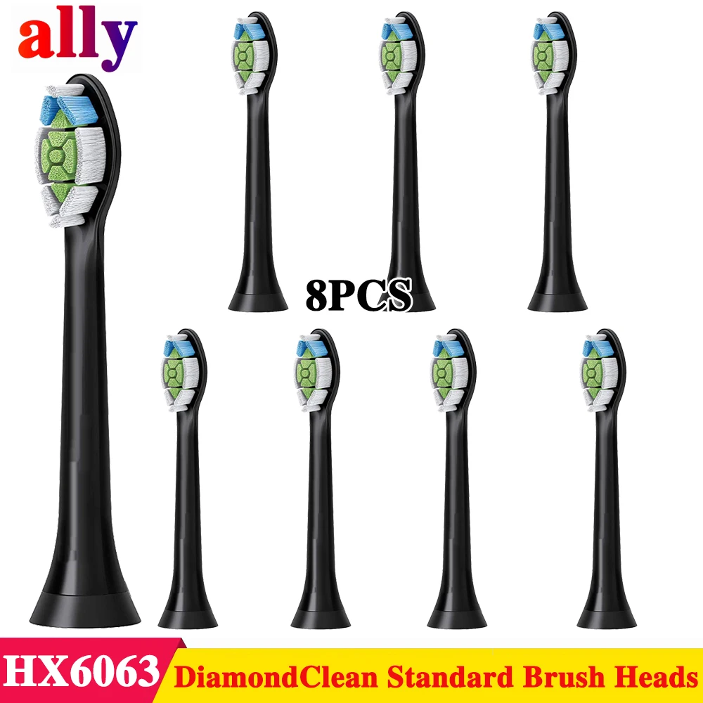 

8pcs HX6064 Sonicare DiamondClean replacement electric toothbrush heads For Philips HX6013 HX6730 HX6921 electric toothbrush