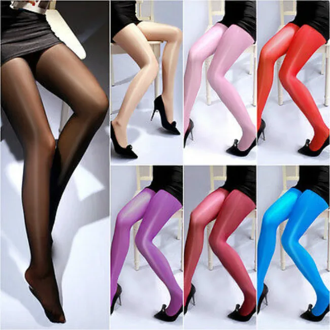 

Sexy Women Fashion Sheer Oil Shiny Glossy Classic Pantyhose Tights Stockings Hot High Waist Pantyhose Nightwear Hold Up Stocking