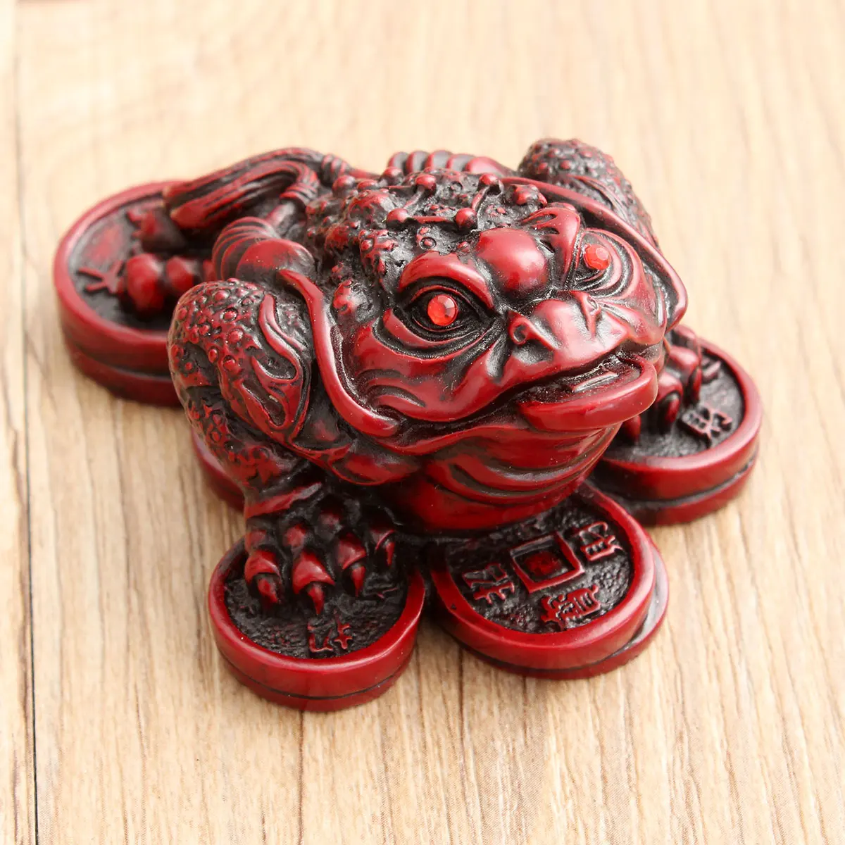 

KiWarm Luck Feng Shui Small Three Legged Money Fortune Toad Chinese Coin Metal Craft Home Decor Ornament Craft