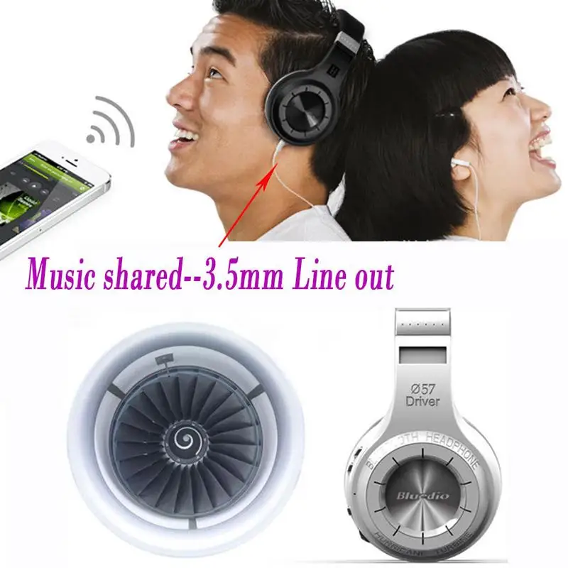 Беспроводные стерео наушники Bluedio Turbine Hurricane H Bluetooth 4 1|Наушники и гарнитуры| |