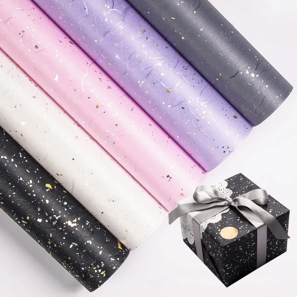 10pcs/lot Gold Silver Sequins Tissue Paper Flower Wrapping Paper Gift  Packaging Craft Paper Roll Wine Clothing Packing 60x60cm - Craft Paper -  AliExpress