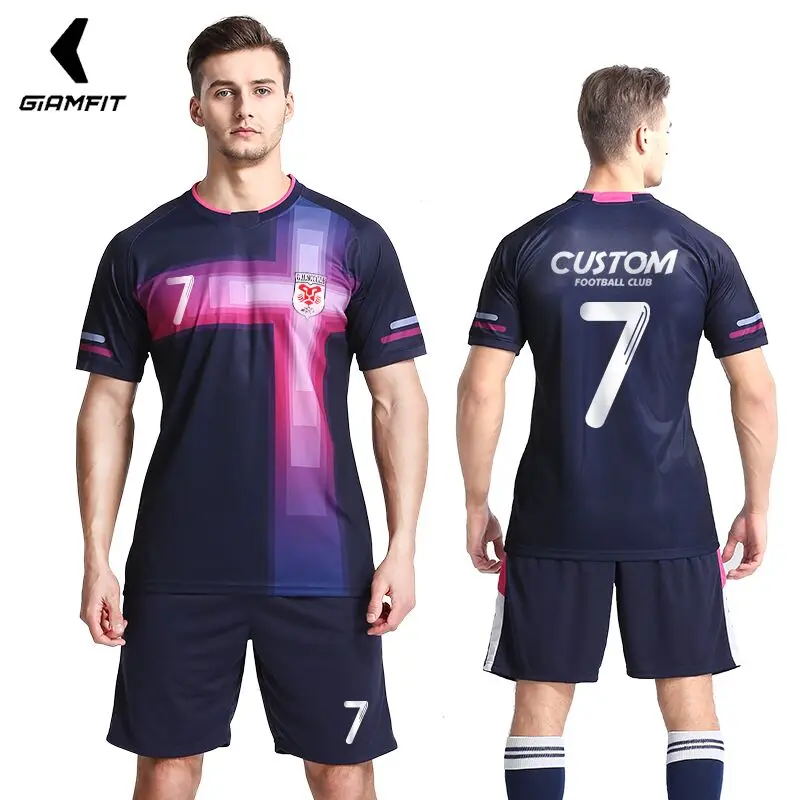 

Custom Football Jerseys Adults France Soccer Jerseys Survetement Football Uniform Set Polyester Men Soccer Uniforms Sports Suit