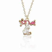 Diy bonito animal colar para as mulheres kawaii natal veados pingente para meninas colorido strass colares & pingentes jóias de natal
