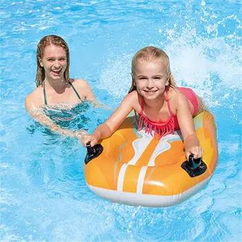 

Kids Swimming Inflatable Floating Row Summer Swimming Lounge Activity Center 40kg Or Less Water Mattress Two colors optional 40p