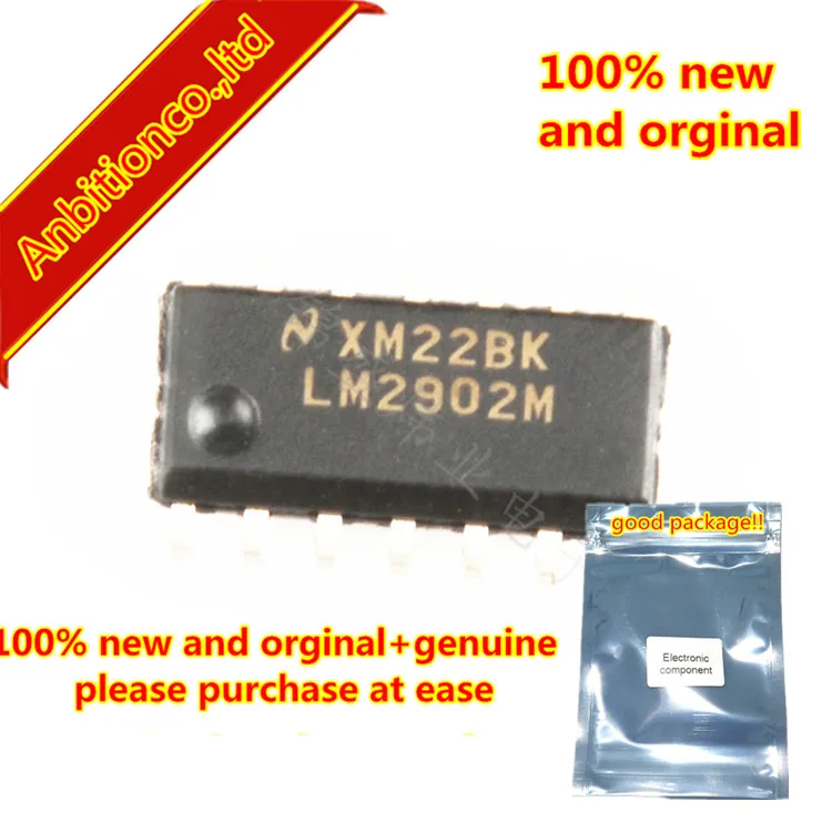 Новинка 100% оригинальные Операционные усилители LM2902MX LM2902M SOP 14 10 шт.|Комплекты