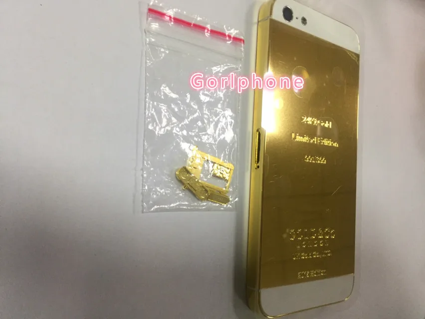 24ct позолоченный корпус для phone5s SE Gold со всеми боковыми кнопками 2020 горячая
