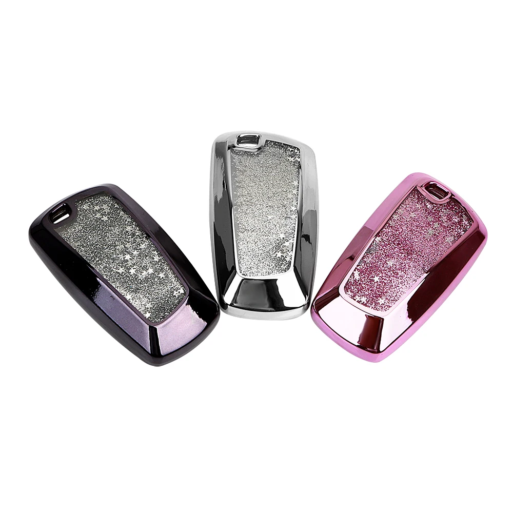 

Quicksand Car Key Cover For BMW 1 Series 3 Series 5 Series Keychain Auto Accessories TPU Car Key Case Key Ring