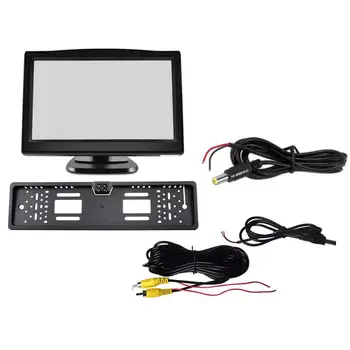 

4.3-inch LCD Car Monitor Parking Assistance European License Plate Frame Rear View Camera Car Display Monitor Car Accessories