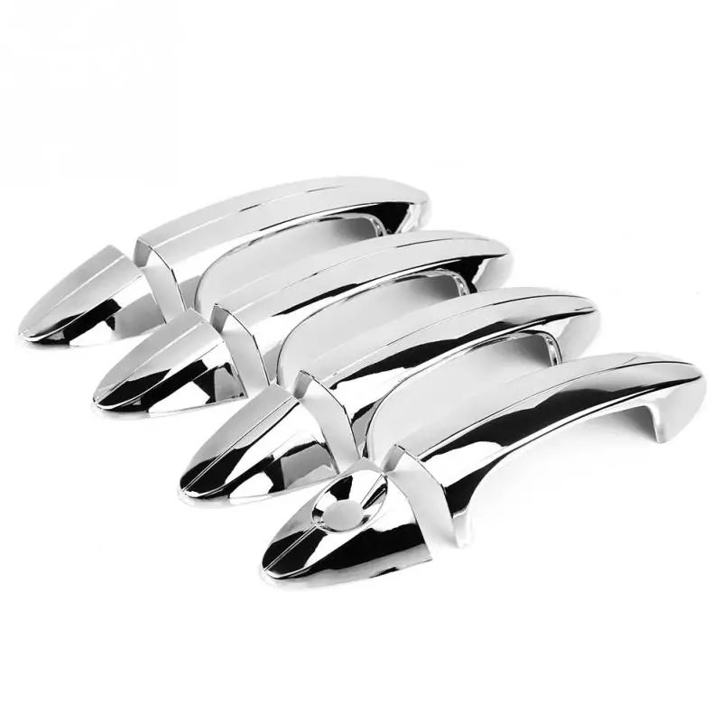 

8 pcs Car Silver Chrome Chromium Electroplating Door Handle Cover Trim for Ford Fiesta 2009 2010 2011 2012 Car Styling