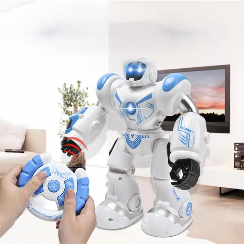Early Childhood Education Intelligent Electric Remote Control Robot LED Light Singing Dancing Full Presentation RC Robot Toy