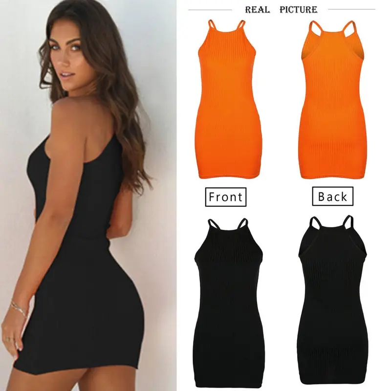 2018 Newly Summer Party Fashion Sexy Women Dress 2 Style Sleeveless O-Neck Solid Skinny High Waist Mini Dress Sundress 2018 Newly Summer Party Fashion Sexy Women Dress 2 Style Sleeveless O-Neck Solid Skinny High Waist Mini Dress Sundress