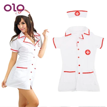 

OLO 3 Piece/Set Nurse Costumes Cosplay Exotic Apparel Erotic Lingerie Cosplay Exotic Costumes Sexy Nurse Uniforms