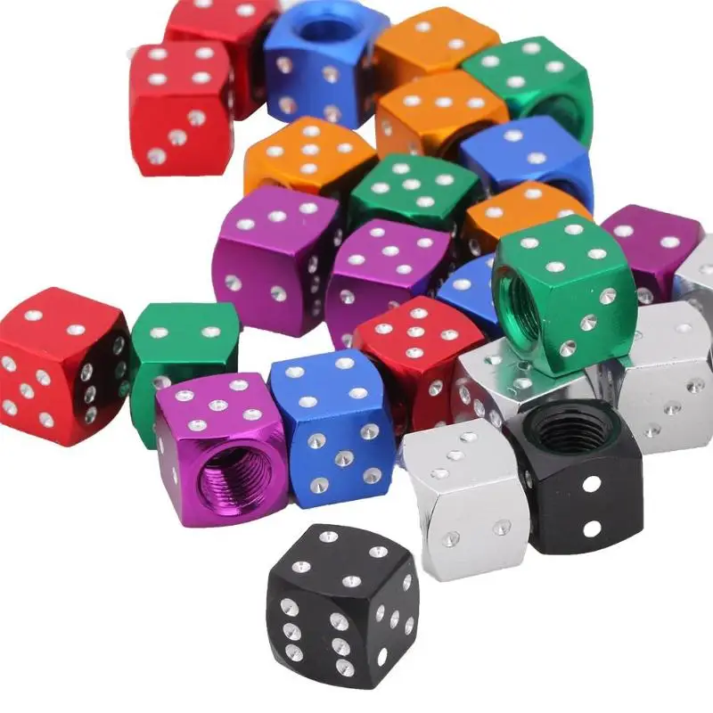 

6 Colors 4Pcs/Lot Bicycle Car Wheel Tire Valve Cap Hexagonal Air Stems Cover Ventile Tyre Dust Cap Rims Car Wheel Styling Round