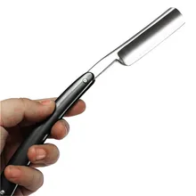 Складная Парикмахерская бритва с прямыми краями, ручная Бритва для бороды, для дома, для мужчин, для очистки, из нержавеющей стали, для бритья, для удаления волос