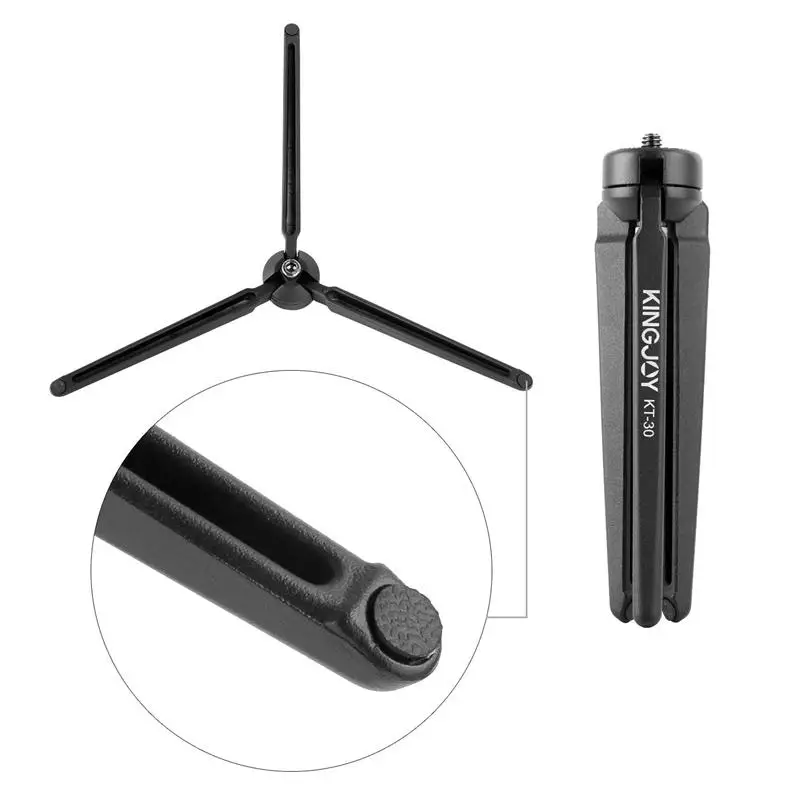  KINGJOY Mini Travel Tabletop Tripod Lightweight StandKT-30 Table Tripod Stand with Max. Load up to 