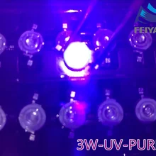 1000 шт./лот 45mil Epistar 3 Вт УФ светодиодный светильник фиолетового цвета высокой мощности Светодиодный светильник 390NM-395NM 140 градусов светильник источник 350ma