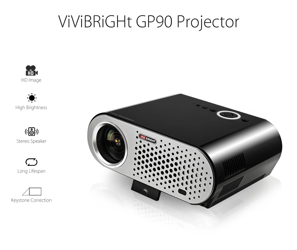 Восстановленное ViViBRiGHt GP90 видеопроектор 3200 люмен 1280x800