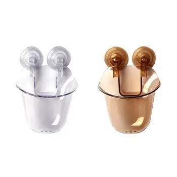 

2 Pcs Wall Mounted Suction Cup Toothbrush Holder Shower Razor and Toothpaste Mirror Spin Holder for Bathroom