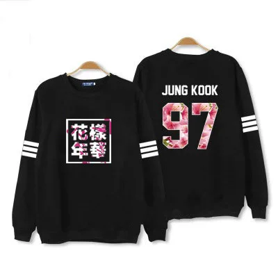 BTS bulletproof youth group jimin concert with the pullover three bars letters men and women spring autumn shirt | Мужская одежда
