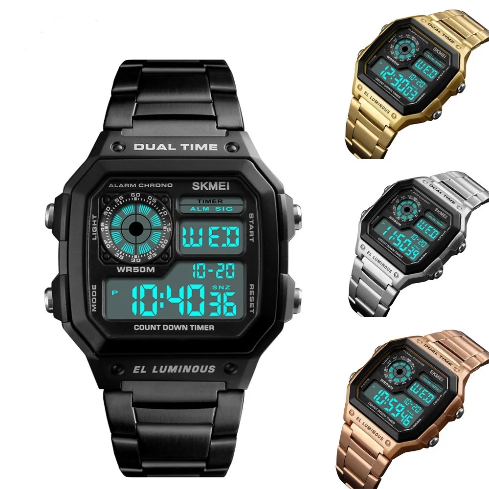 

Mens Waterproof Sport Army Alarm Date Analog Digital Military Quartz Watch