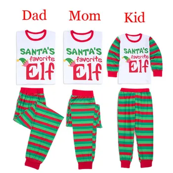 

2018 Family Matching Clothing Men Women Kids Christmas Pajamas Set Nightwear New Year Family Matching Outfits Family Look