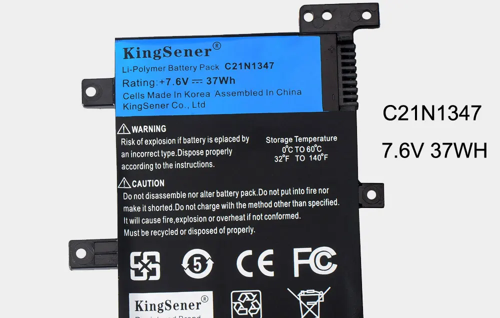 7.5V 37WH KingSener C21N1347 New Laptop Battery For ASUS X554L X555 X555L X555LA X555LD X555LN X555MA 2ICP4/63/134 C21N1347 7.5V 37WH KingSener C21N1347 New Laptop Battery For ASUS X554L X555 X555L X555LA X555LD X555LN X555MA 2ICP4/63/134 C21N1347