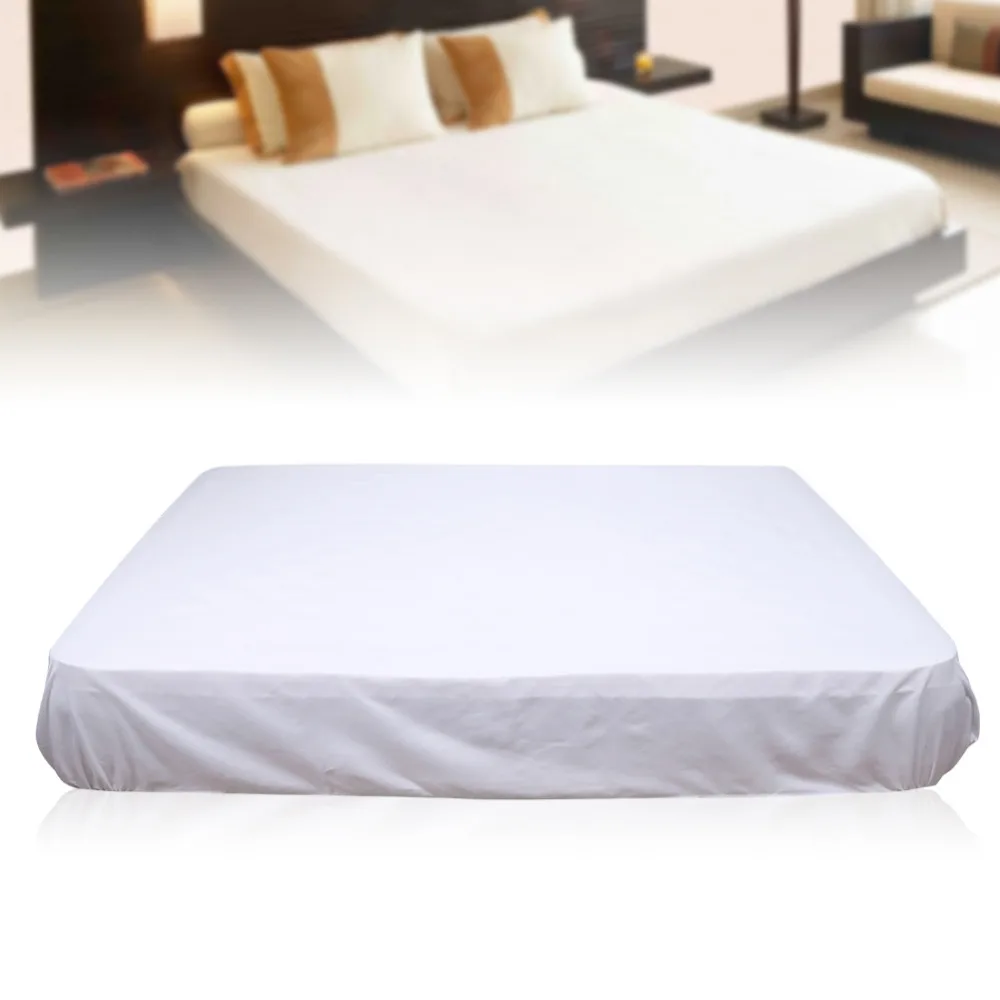 

Top Quality Pure White Mattress Cover Protector Polyester Soft Comfortable Mattress Protector For Household Bedroom Pad Cover
