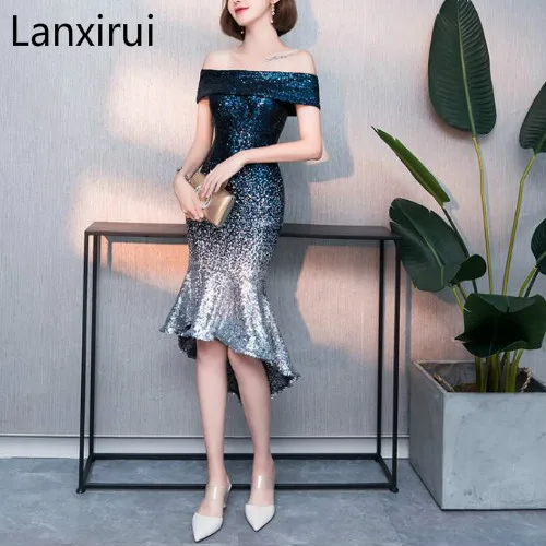 Elegant Short Mermaid Dinner Dress 