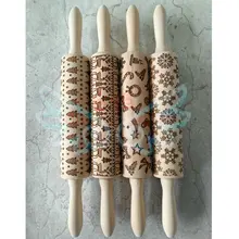 1 шт. Снежинка Рождество тиснением Узорчатая Скалка выпечки печенье, фондан, пирог тесто выгравированы ролик оленей плесень