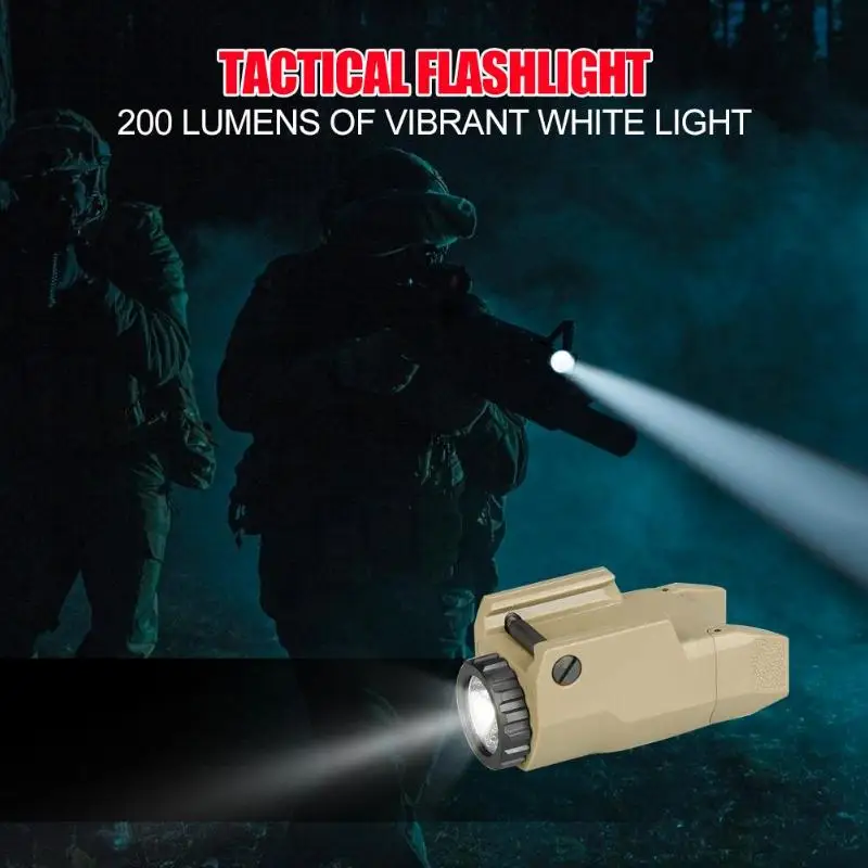 

Mini Light Quick Detach Tactics military Flashlight LED Torch Hunting Accessories Travel Camping Weapon Lights Outdoor Tool