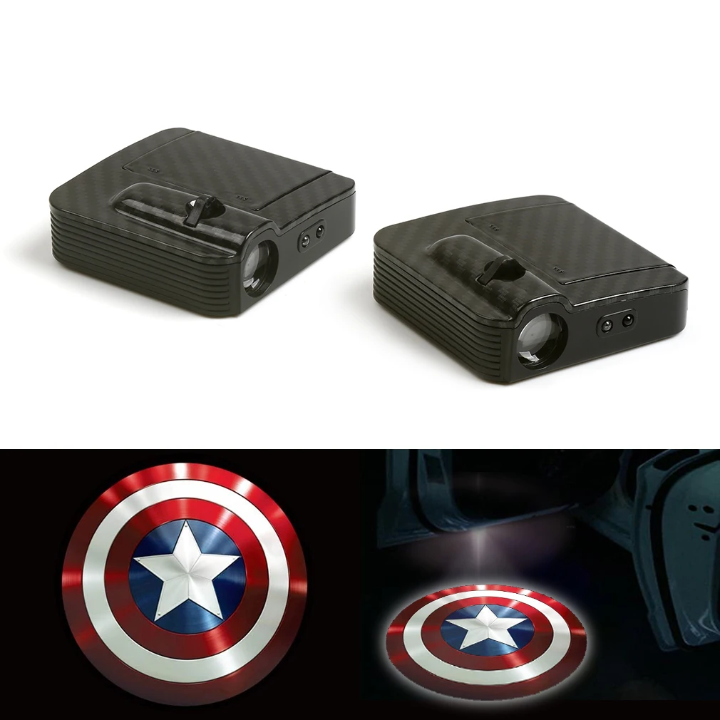 

Courtesy Captain America Car Logo Door Ghost Shadow Laser Projector Light