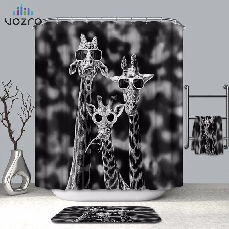 

VOZRO Shower Curtain Of Natural Quality Of Waterproof Halloween 3d Alternative Simple Shower Splatoon Black Humor Douchegordijn