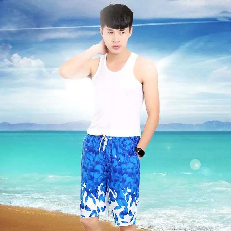 

Men's Beach Shorts Casual Loose Floral Shorts Quick Dry Surfing Beach Pants