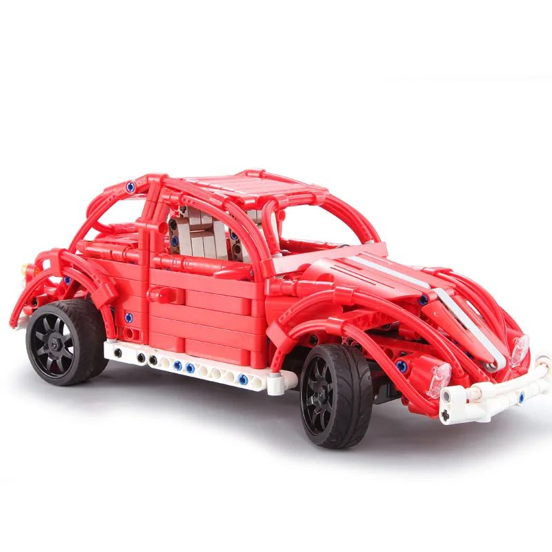 Beli Cada Double E 472 Pcs 2.4G Remote Control Model Mobil Merah RC Mobil Pintu Terbuka Bangunan RC Blok Anak anak anak Merakit Mainan 5.5Km Jam