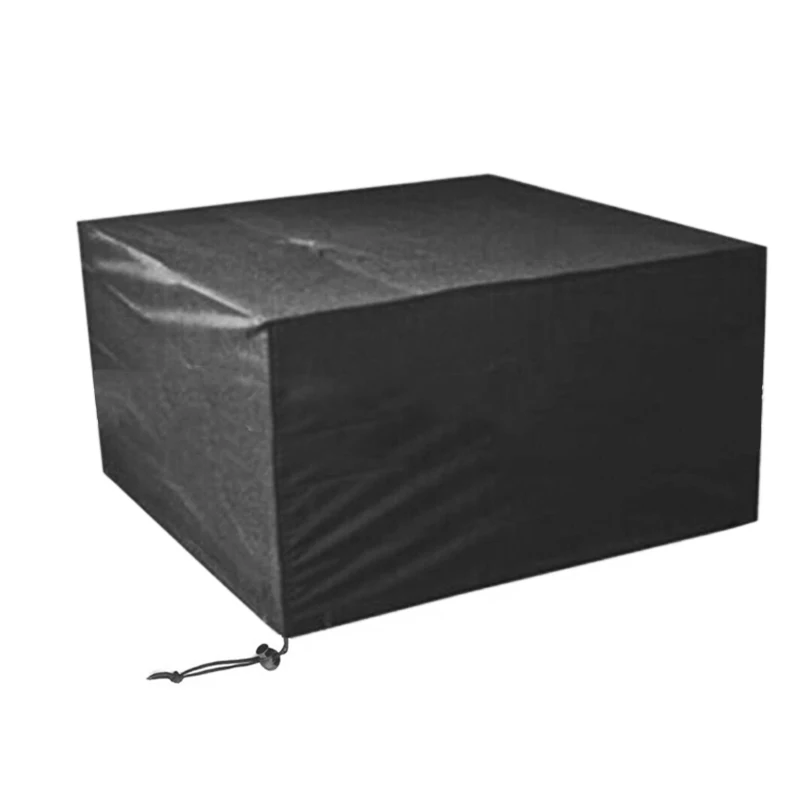 Heavy Duty Square Black Fire Pit Cover Outdoor Garden