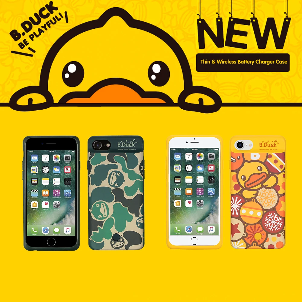 

B.Duck for iPhone 6 6s 7 8 plus Battery Charger Case Power Bank Poverbank Case Battery Back Cover 2500mAh 3700mAh Charging Case