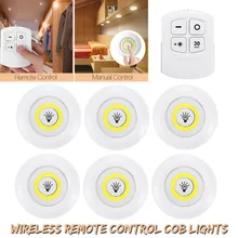 6 шт. светодио дный Беспроводной удаленного Управление Light Touch ночь бордовый бра под кабинет Кухня шкаф Ванная комната Прихожая лестница удара